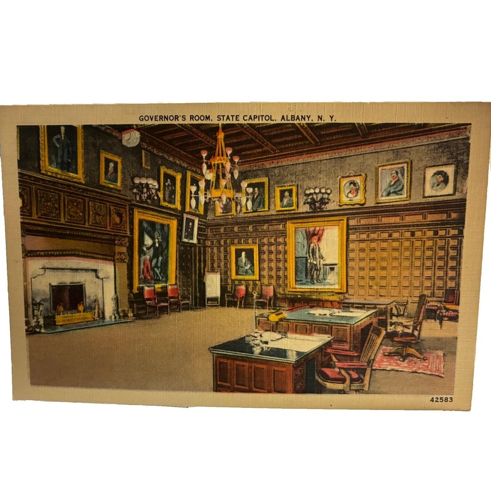 Albany New York Governor's Room At The State Capitol Unposted Postcard